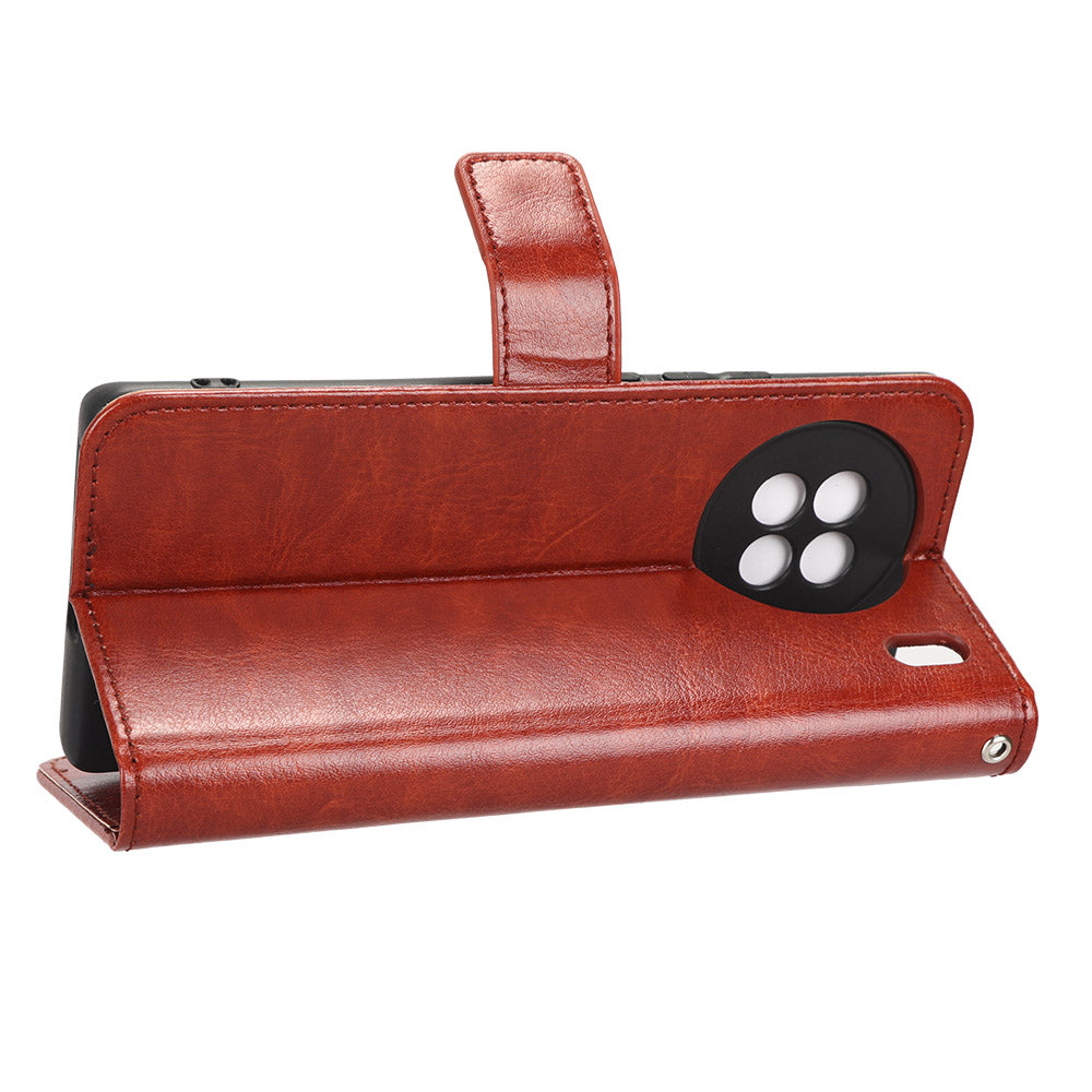 Crazy Horse Texture Wallet Stand Case for vivo X90 5G PU Leather Flip Phone Cover with Strap Crazy Horse Texture Wallet Stand Case for vivo X90 5G PU Leather Flip Phone Cover with Strap